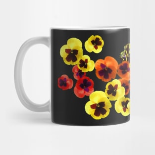 Collage of Pansies Mug